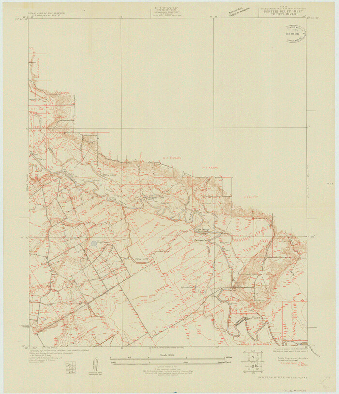 69689, Trinity River, Porters Bluff Sheet, General Map Collection