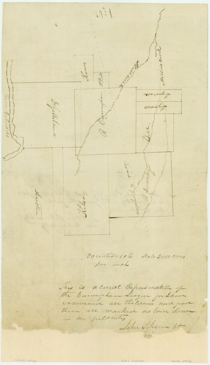 69736, Sketch of Colorado Co. presented by Mr. Mason, General Map Collection