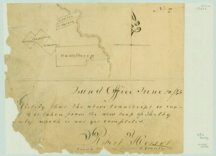 69741, Sketch of surveys in Shelby Co., General Map Collection