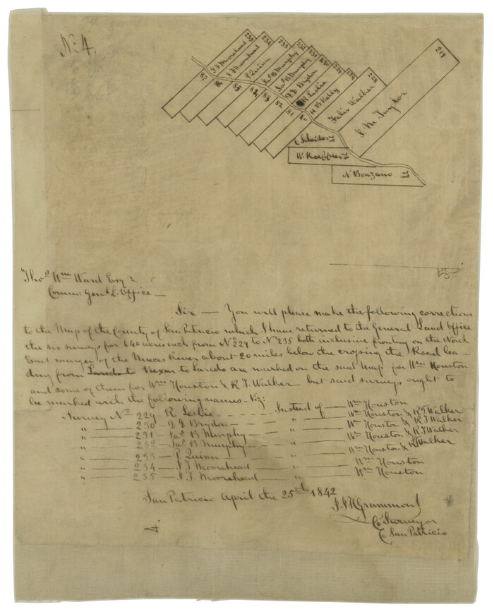 69747, [Sketches in McMullen County, San Patricio District], General Map Collection
