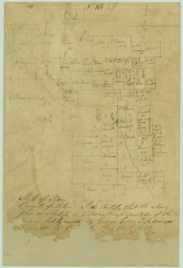 69756, [Surveys along Green's Creek and the North Bosque River], General Map Collection