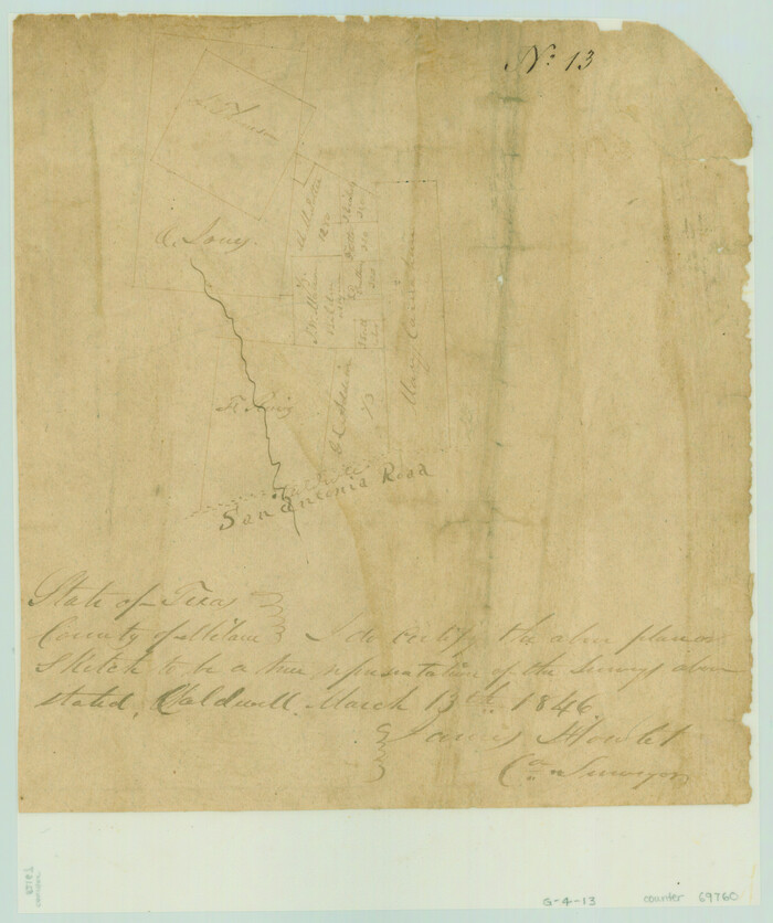69760, [Surveys along the San Antonio Road near Caldwell], General Map Collection