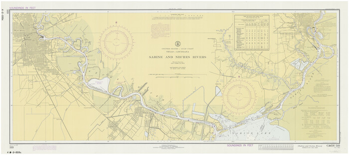69818, Sabine and Neches Rivers, General Map Collection