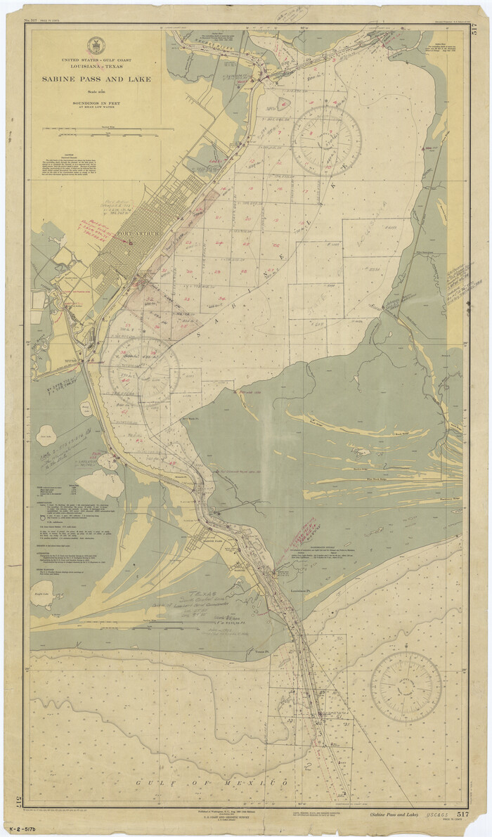 69822, Sabine Pass and Lake, General Map Collection