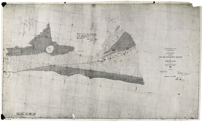 69840, Coast of Texas from head of East Bay Galveston Harbor to Sabine Pass, General Map Collection
