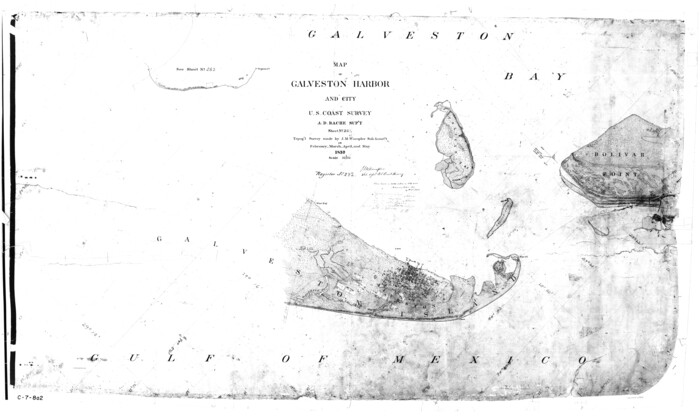 69856, Map of Galveston Harbor and City, General Map Collection