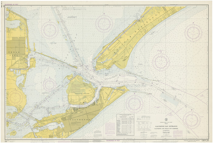 69861, Galveston Bay Entrance - Galveston and Texas City Harbors, General Map Collection