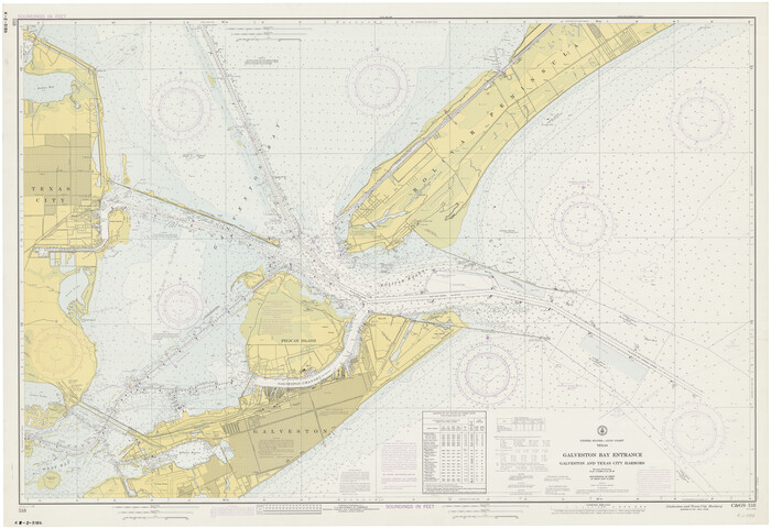 69863, Galveston Bay Entrance - Galveston and Texas City Harbors, General Map Collection