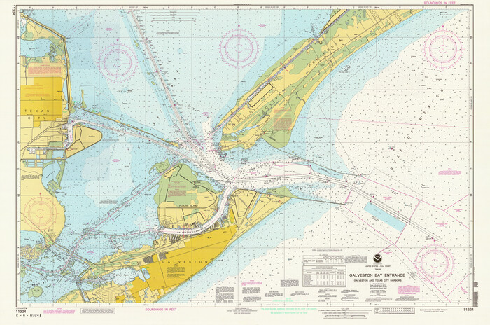 69866, Galveston Bay Entrance - Galveston and Texas City Harbors, General Map Collection