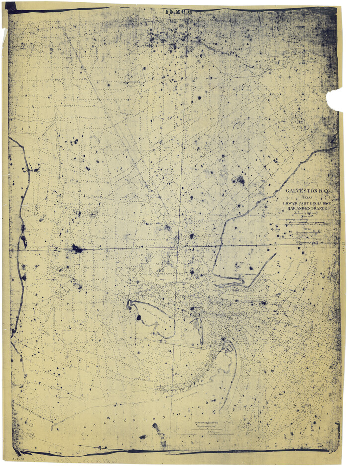 69869, Galveston Bay Texas Lower Part Encluding [sic] Bar and Entrance, General Map Collection
