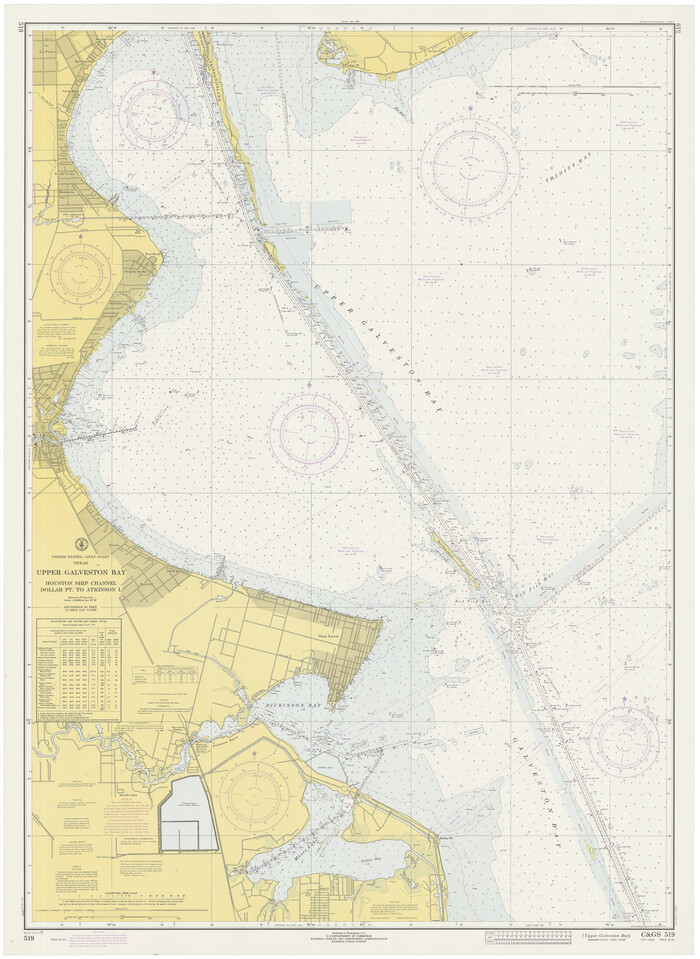 69894, Upper Galveston Bay, Houston Ship Channel, Dollar Pt. to Atkinson I., General Map Collection
