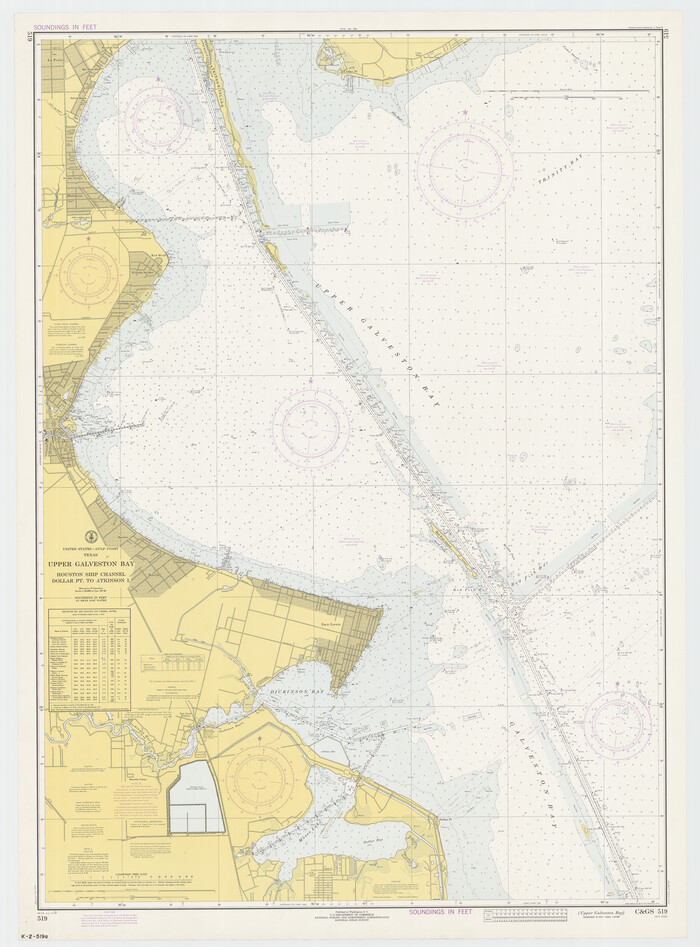 69895, Upper Galveston Bay, Houston Ship Channel, Dollar Pt. to Atkinson I., General Map Collection