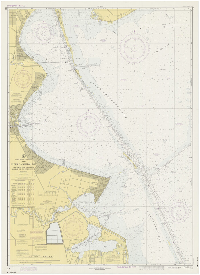 69896, Upper Galveston Bay, Houston Ship Channel, Dollar Pt. to Atkinson I., General Map Collection
