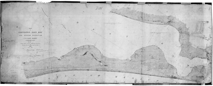 69919, Map of Galveston East Bay and Bolivar Peninsular, General Map Collection