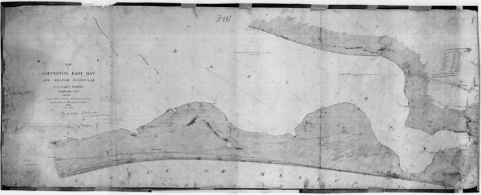 69919, Map of Galveston East Bay and Bolivar Peninsular, General Map Collection