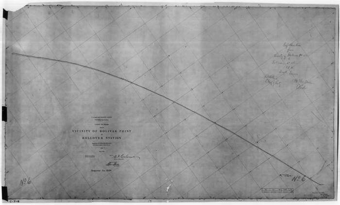 69920, Coast of Texas from Vicinity of Bolivar Point to Rollover Station, General Map Collection