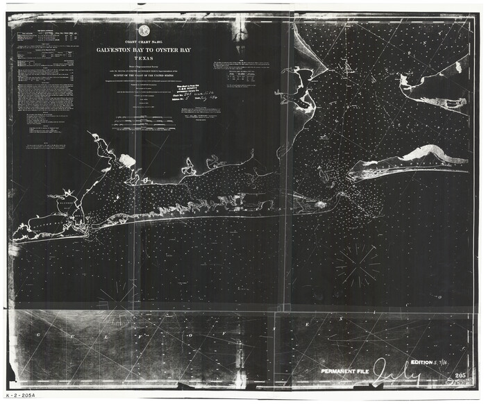 69926, Coast Chart No. 105 - Galveston Bay to Oyster Bay, Texas, General Map Collection