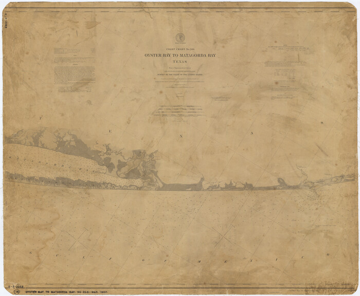 69929, Coast Chart No. 106 - Oyster Bay to Matagorda Bay, Texas, General Map Collection