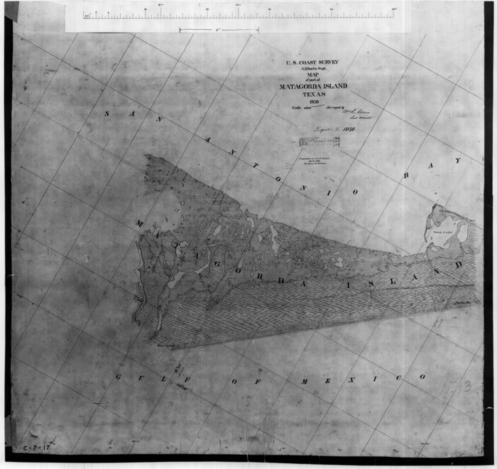 69982, Map of part of Matagorda Island, General Map Collection