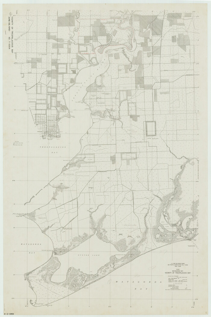 69988, Texas, Matagorda Bay, Vicinity of Trespalacios Bay, General Map Collection
