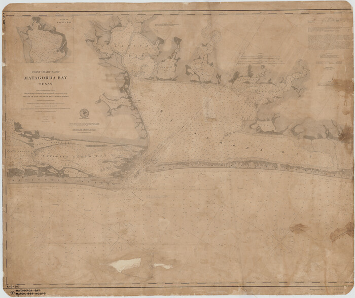 70000, Coast Chart No. 207 - Matagorda Bay, Texas, General Map Collection