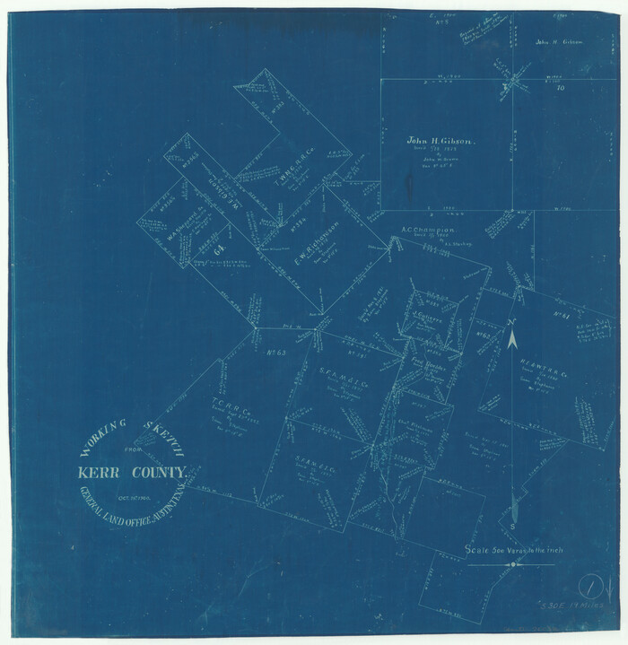 70032, Kerr County Working Sketch 1, General Map Collection