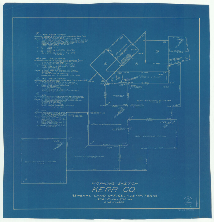 70033, Kerr County Working Sketch 2, General Map Collection