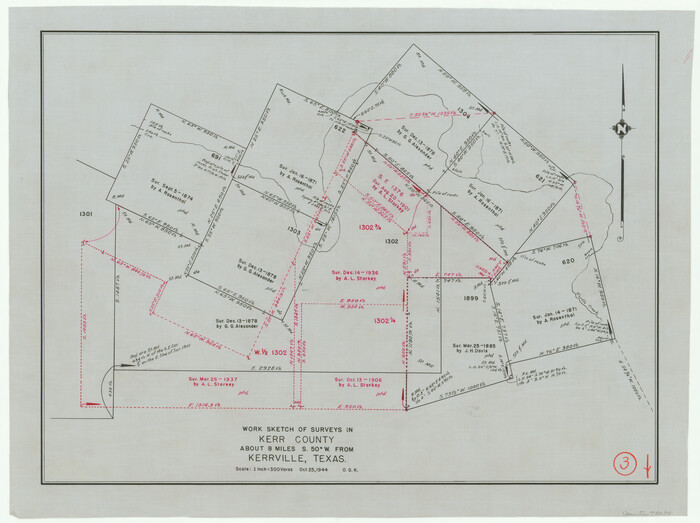 70034, Kerr County Working Sketch 3, General Map Collection