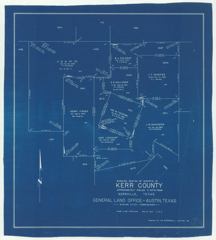 70036, Kerr County Working Sketch 5, General Map Collection