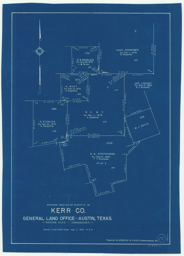 70041, Kerr County Working Sketch 10, General Map Collection