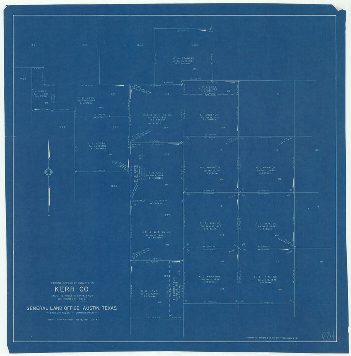 70042, Kerr County Working Sketch 11, General Map Collection