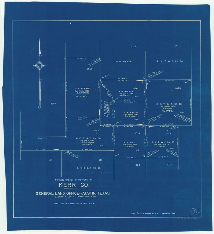 70044, Kerr County Working Sketch 13, General Map Collection