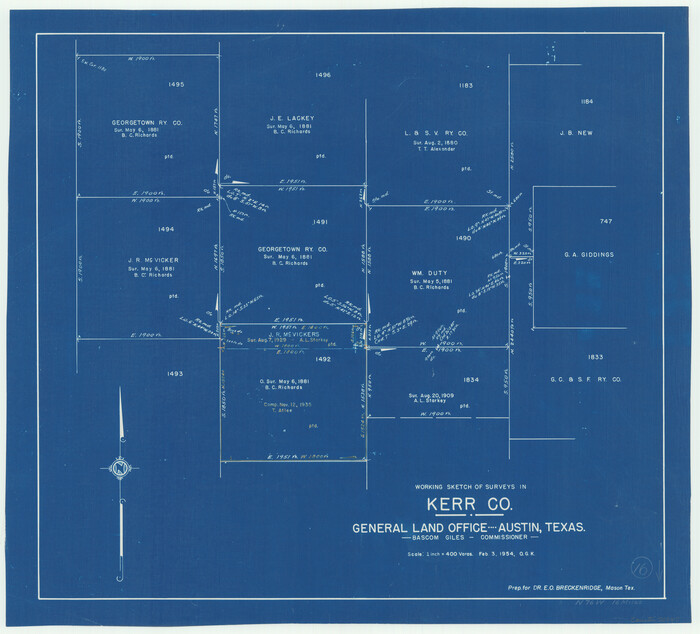 70047, Kerr County Working Sketch 16, General Map Collection