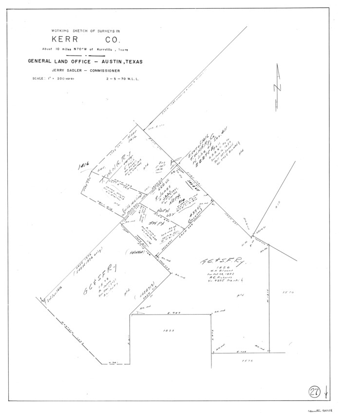 70058, Kerr County Working Sketch 27, General Map Collection