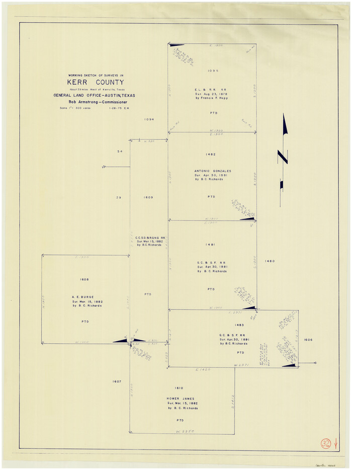 70063, Kerr County Working Sketch 32, General Map Collection