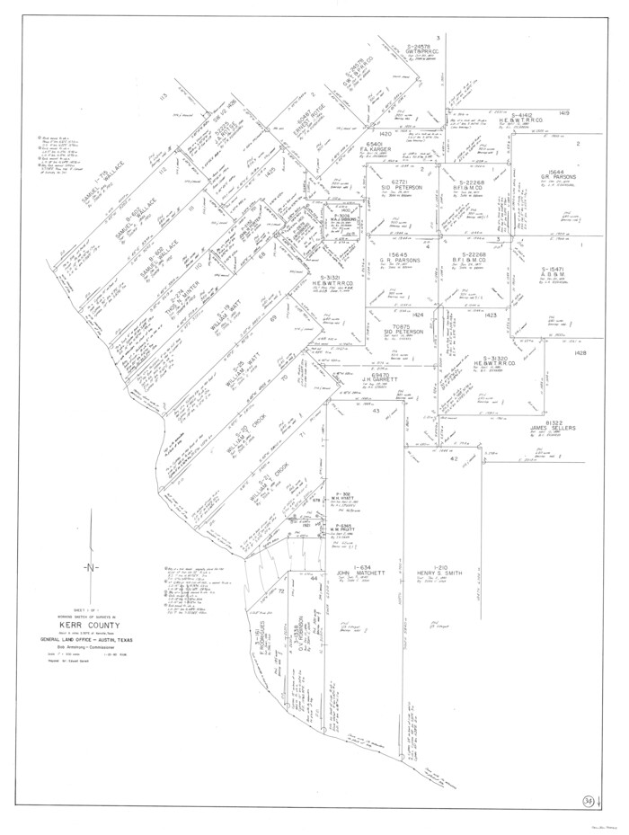 70065, Kerr County Working Sketch 34, General Map Collection