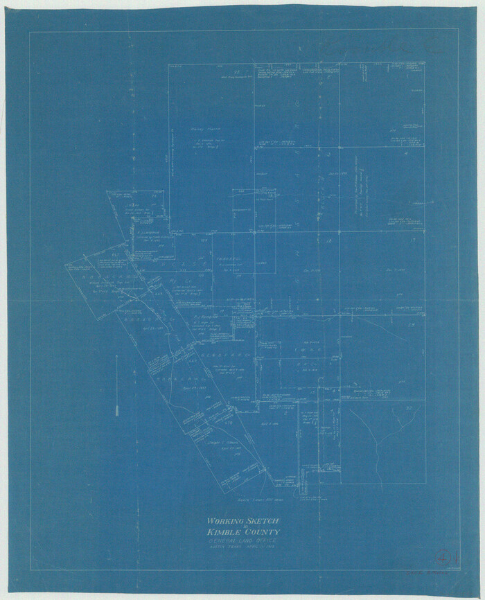 70072, Kimble County Working Sketch 4, General Map Collection