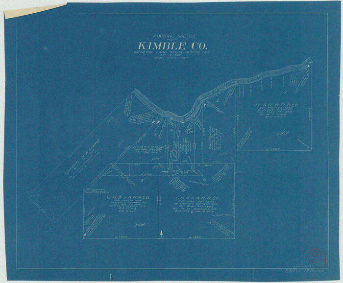 70077, Kimble County Working Sketch 9, General Map Collection