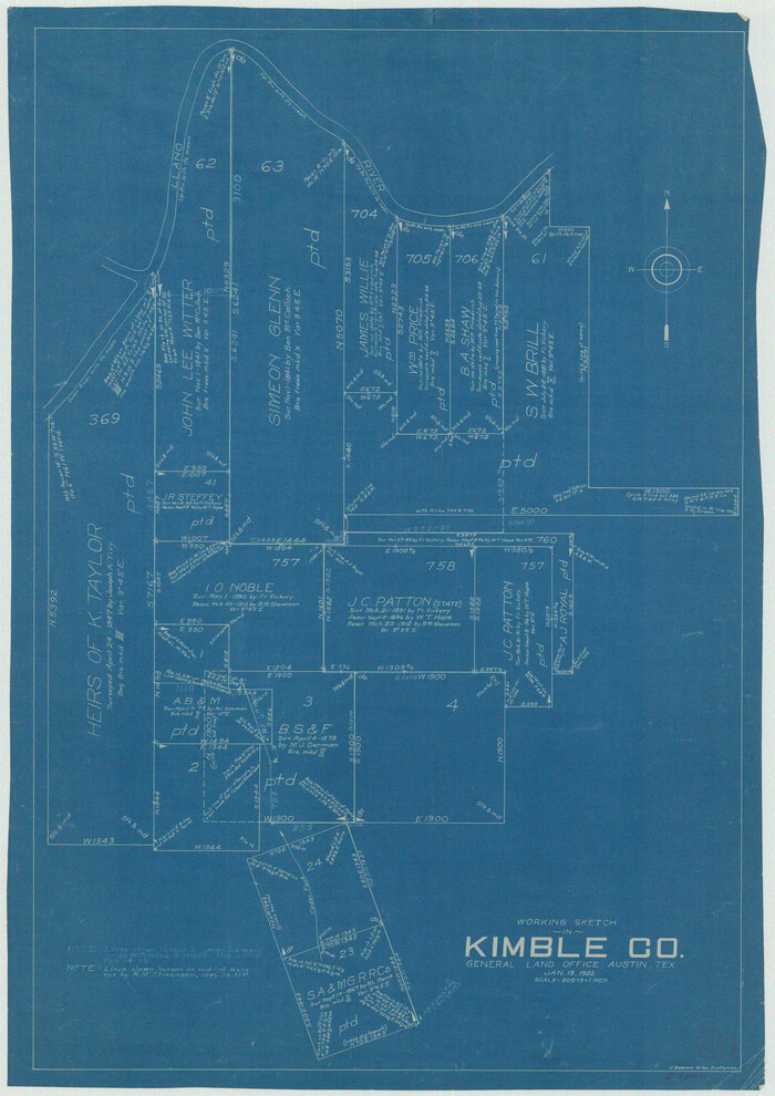 70080, Kimble County Working Sketch 12, General Map Collection