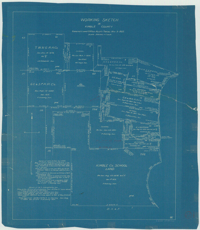 70081, Kimble County Working Sketch 13, General Map Collection