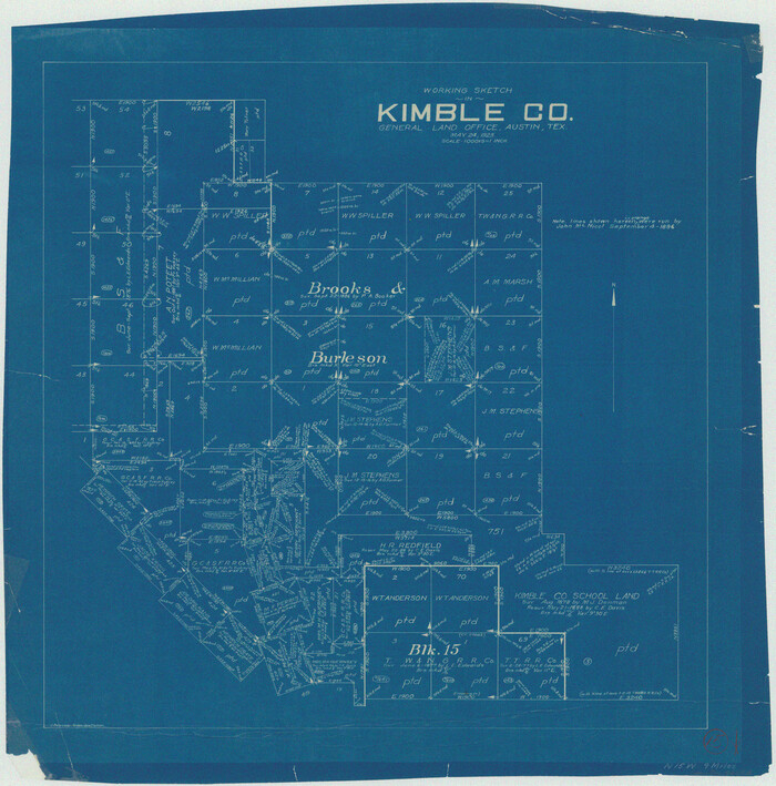 70083, Kimble County Working Sketch 15, General Map Collection