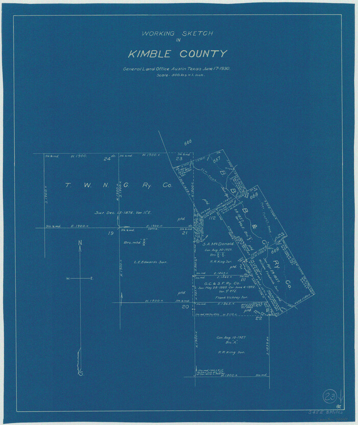 70091, Kimble County Working Sketch 23, General Map Collection