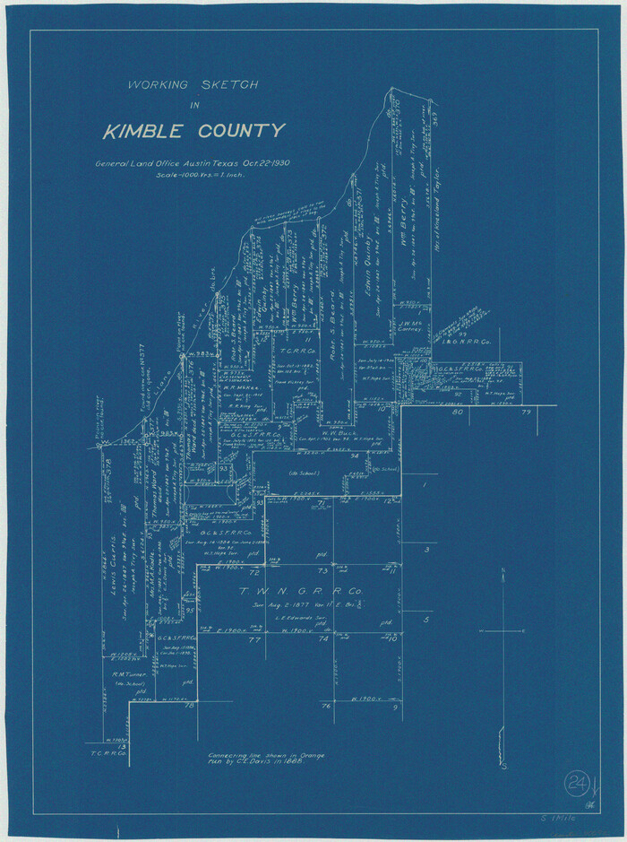70092, Kimble County Working Sketch 24, General Map Collection