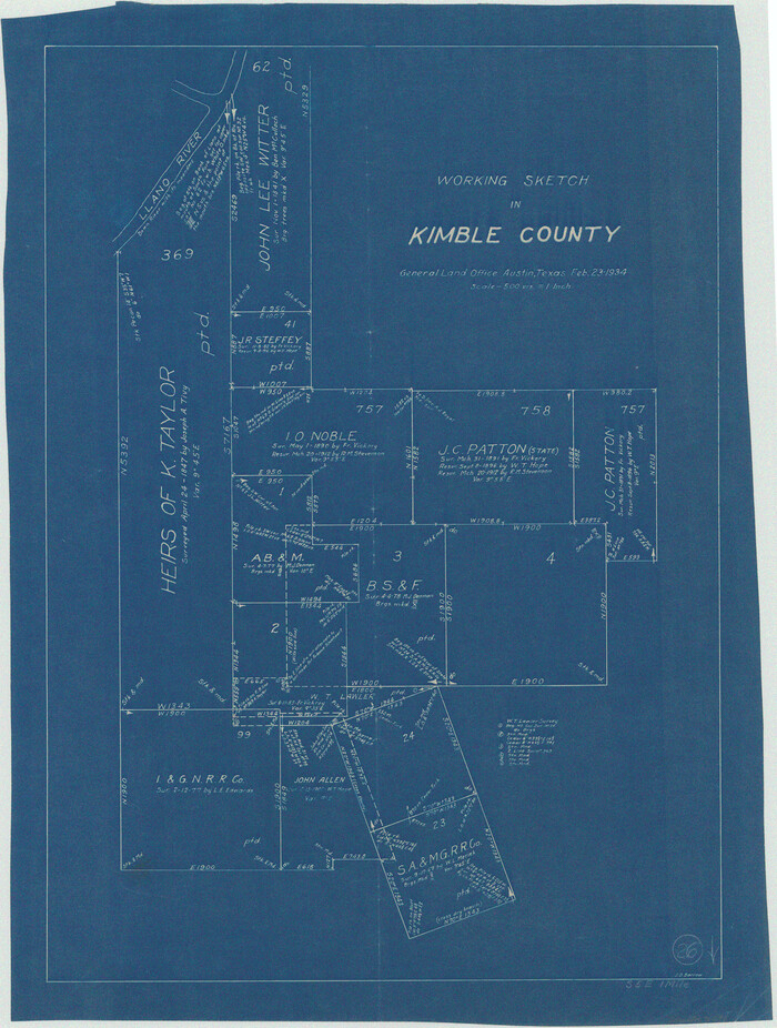 70094, Kimble County Working Sketch 26, General Map Collection