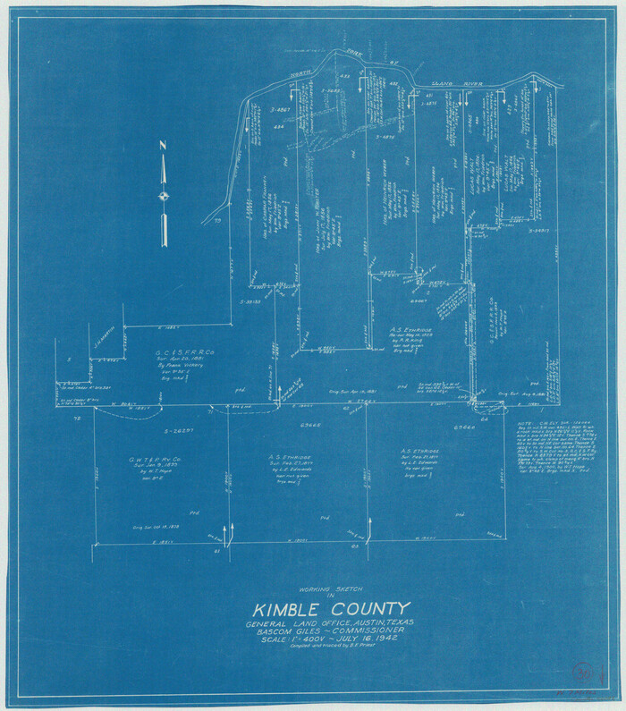 70098, Kimble County Working Sketch 30, General Map Collection