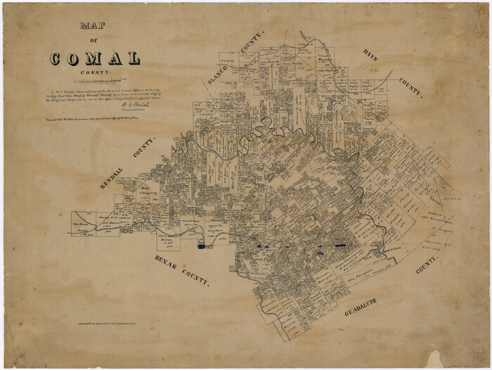 701, Map of Comal County, Texas, Maddox Collection
