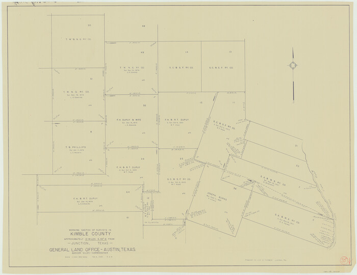 70103, Kimble County Working Sketch 35, General Map Collection