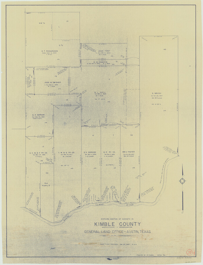 70107, Kimble County Working Sketch 39, General Map Collection