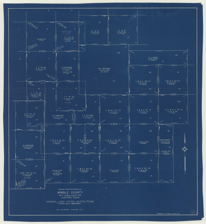 70109, Kimble County Working Sketch 41, General Map Collection