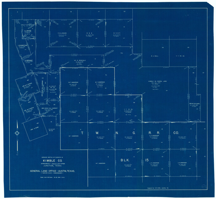 70111, Kimble County Working Sketch 43, General Map Collection